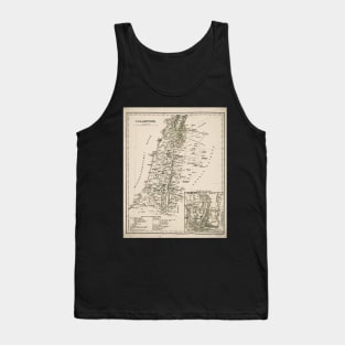 Old Map - Vintage - Palestine - Jerusalem Tank Top